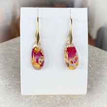 Load image into Gallery viewer, St. Therese rose drops earrings
