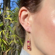 Load image into Gallery viewer, St. Therese rosebush earrings
