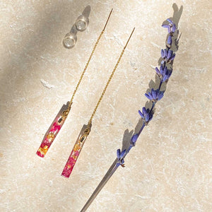 St. Therese rosebush earrings