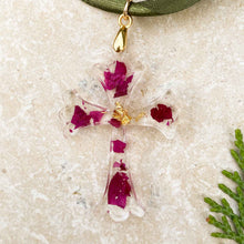 Load image into Gallery viewer, St. Therese large rose petals cross
