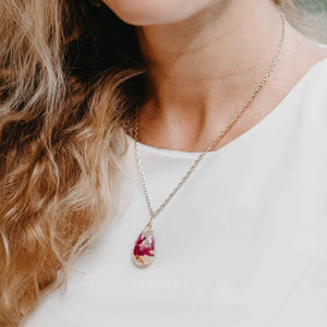 St. Therese rose & gold pendant