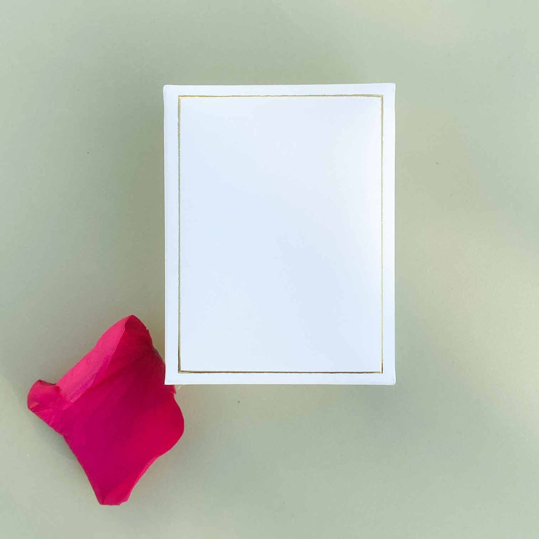 White leather gift box