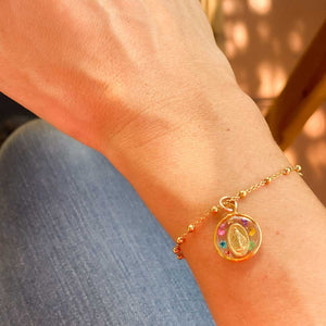 Miraculous medal Bracelet "rosary beads"