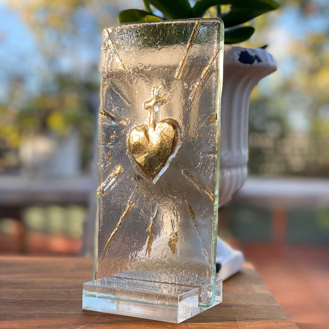 Golden sacred Heart