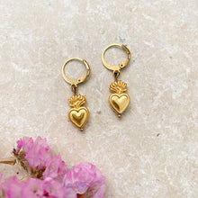 Load image into Gallery viewer, Fiery Heart earrings
