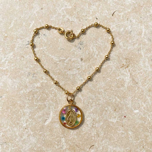 Miraculous medal Bracelet "rosary beads"