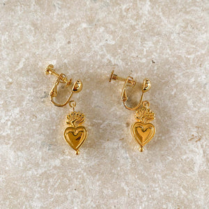 Fiery Heart earrings