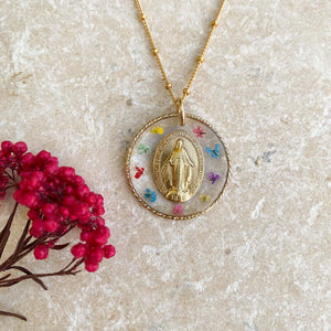 Large Flowery Miraculous Medal