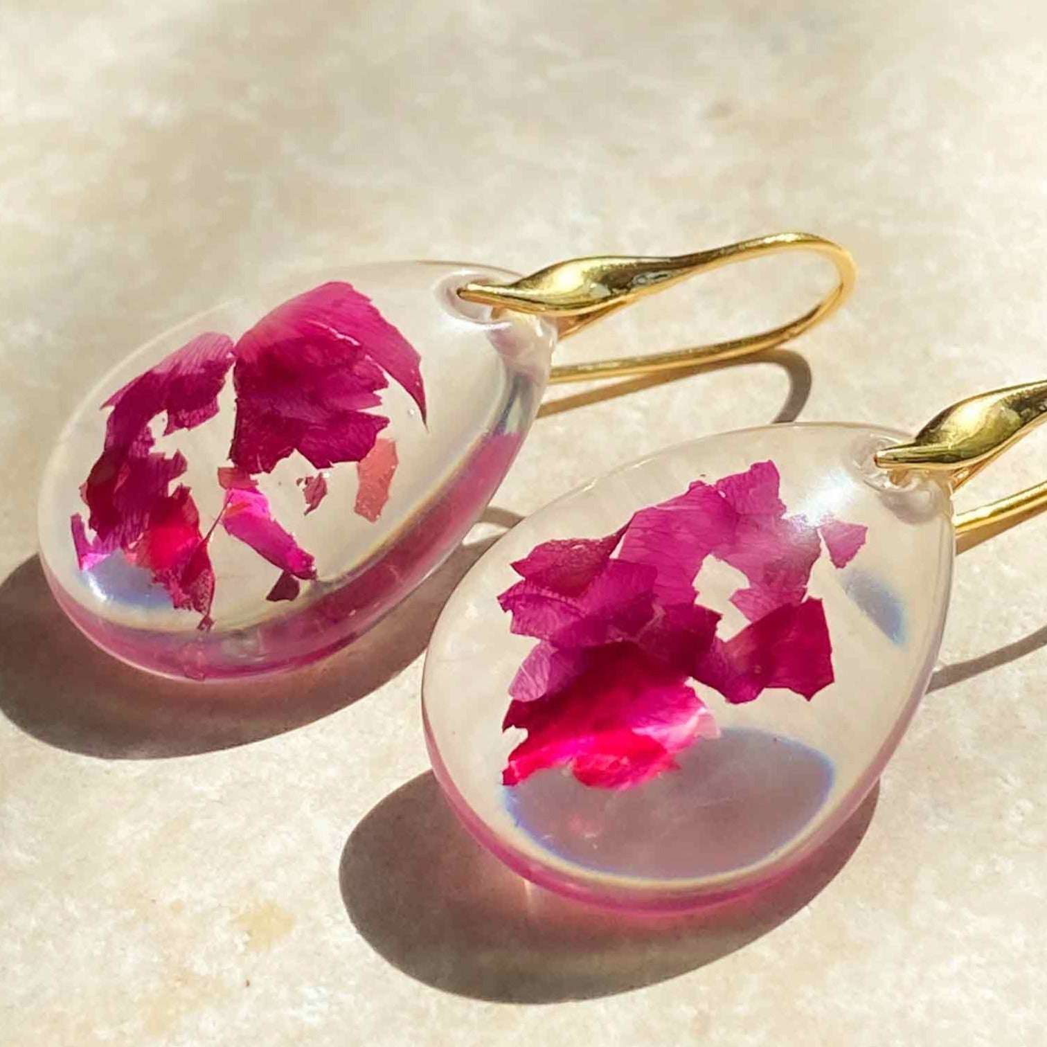 Rose on sale petal earrings