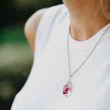 Load image into Gallery viewer, St. Therese rose petals pendant
