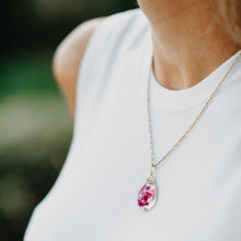 Load image into Gallery viewer, St. Therese rose petals pendant
