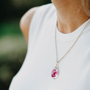 St. Therese rose petals pendant