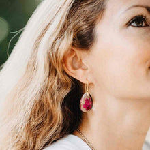 Load image into Gallery viewer, St. Therese rose petals earrings

